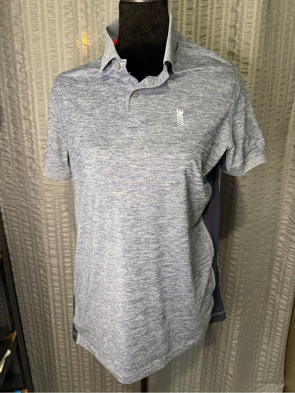 American Eagle Light Navy Performance Polo